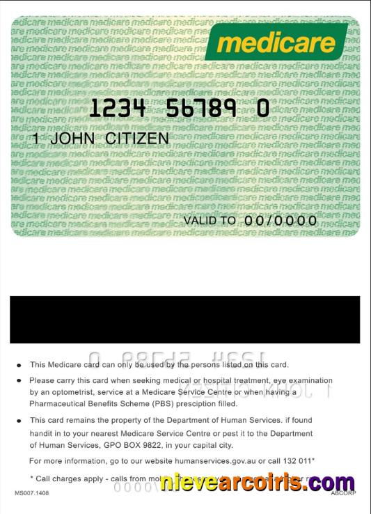 Australia Medicare card